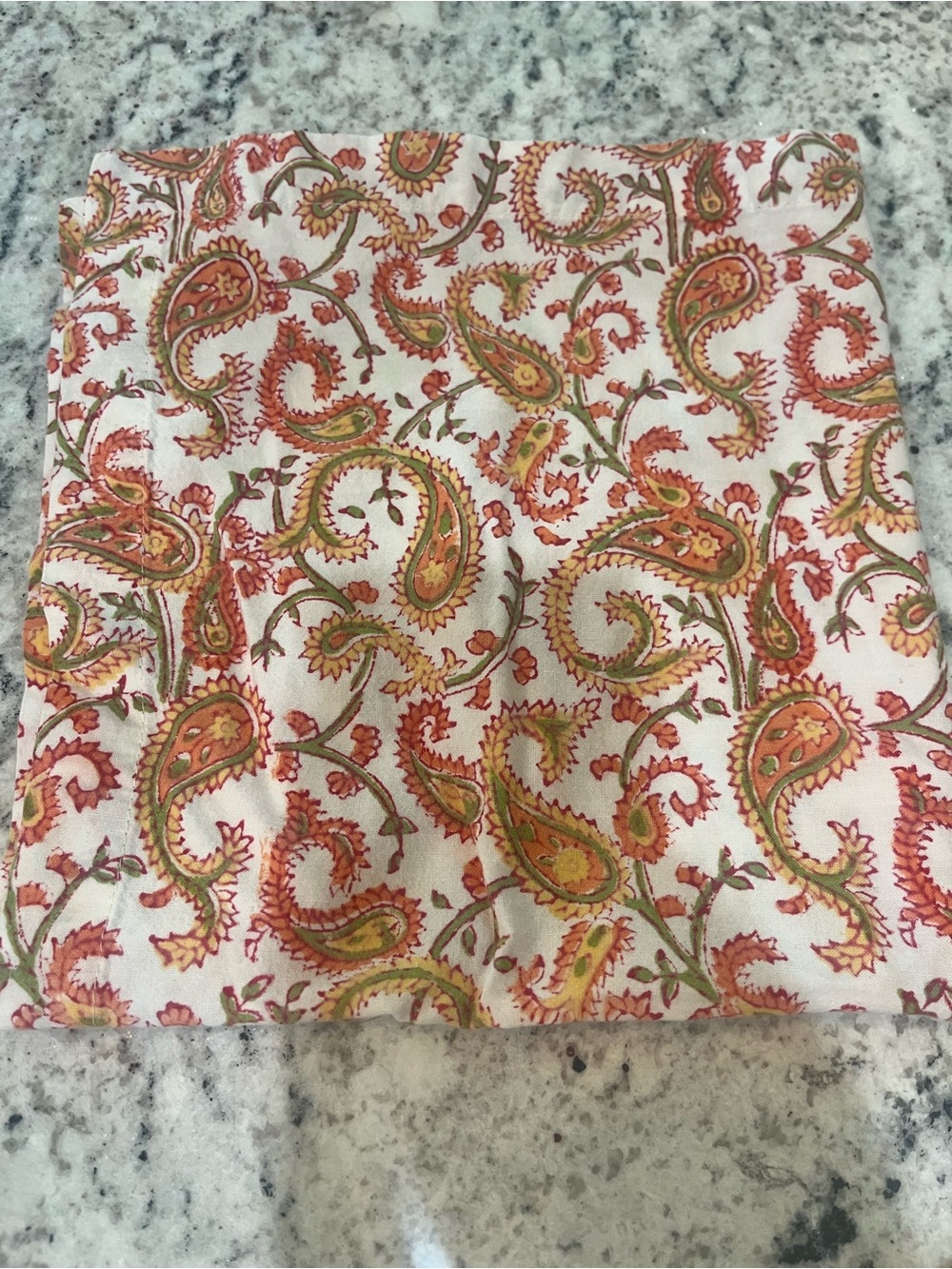 Pottery Barn Floral Paisley Cotton Cloth Napkins Set of 5 Coordinating Prints - Picture 4 of 9